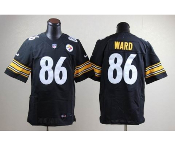 nike nfl jerseys pittsburgh steelers #86 ward black[elite]