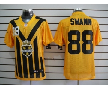 nike nfl jerseys pittsburgh steelers #88 swann throwback yellow-black 1933