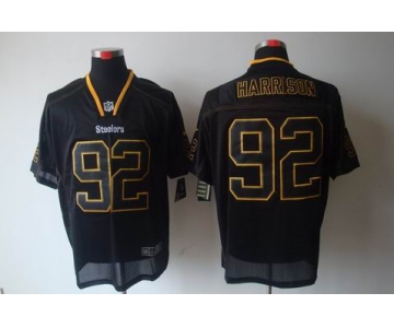 nike nfl jerseys pittsburgh steelers #92 harrison black[Elite lights out]