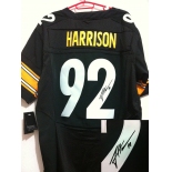 nike nfl jerseys pittsburgh steelers #92 harrison black[Elite signature]