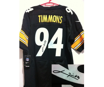 nike nfl jerseys pittsburgh steelers #94 timmons black[Elite signature]