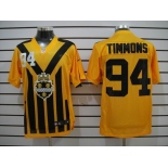 nike nfl jerseys pittsburgh steelers #94 timmons throwback yellow-black 1933