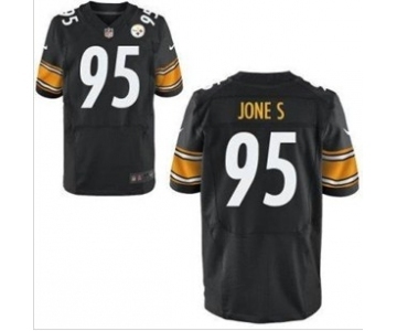 nike nfl jerseys pittsburgh steelers #95 jones black[Elite][jones]