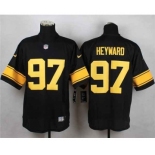 nike nfl jerseys pittsburgh steelers #97 heyward black[Elite][number golden]