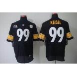 nike nfl jerseys pittsburgh steelers #99 keisel black[Elite 50th Patch]