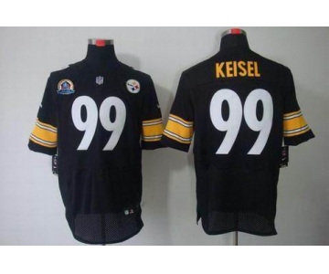 nike nfl jerseys pittsburgh steelers #99 keisel black[Elite 50th Patch]