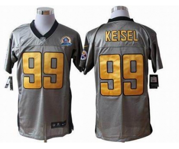 nike nfl jerseys pittsburgh steelers #99 keisel grey[Elite shadow 50th Patch]