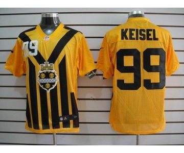 nike nfl jerseys pittsburgh steelers #99 keisel throwback yellow-black 1933