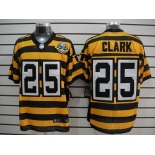 nike pittsburgh steelers #25 clark throwback yellow black(team 80 anniversary)