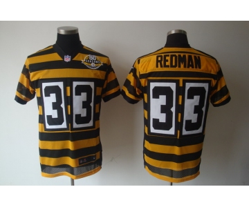 nike pittsburgh steelers #33 redman throwback yellow-black(team 80 anniversary)