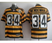 nike pittsburgh steelers #34 mendenhall throwback yellow black(team 80 anniversary)