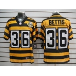 nike pittsburgh steelers #36 bettis throwback yellow black(team 80 anniversary)