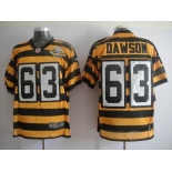 nike pittsburgh steelers #63 dawson throwback yellow black(team 80 anniversary)