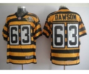 nike pittsburgh steelers #63 dawson throwback yellow black(team 80 anniversary)