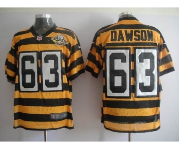 nike pittsburgh steelers #63 dawson throwback yellow black(team 80 anniversary)