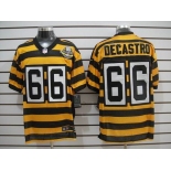 nike pittsburgh steelers #66 decastro throwback yellow-black(team 80 anniversary)