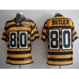 nike pittsburgh steelers #80 butler throwback yellow black(team 80 anniversary)