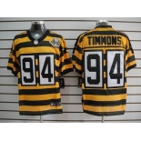 nike pittsburgh steelers #94 timmons throwback yellow black(team 80 anniversary)