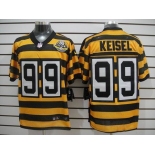 nike pittsburgh steelers #99 keisel throwback yellow black(team 80 anniversary)