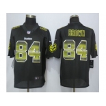 2015 new nike pittsburgh steelers #84 brown black strobe jerseys[limited]