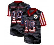 Men New Nike Pittsburgh Steelers #19 Smith-schuster 2020 Nike Camo USA Salute to Service Limited Jersey