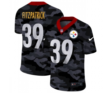 Men New Nike Pittsburgh Steelers #39 Fitzpatrick 2020 Nike Camo Salute to Service Limited Jersey