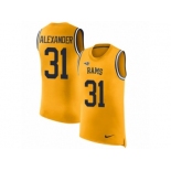 Men Nike Los Angeles Rams #31 Maurice Alexander Limited Gold Rush Player Name & Number Tank Top NFL Jersey