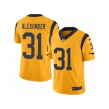 Men Nike Los Angeles Rams #31 Maurice Alexander Limited Gold Rush Vapor Untouchable NFL Jersey