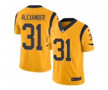 Men Nike Los Angeles Rams #31 Maurice Alexander Limited Gold Rush Vapor Untouchable NFL Jersey