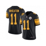 Men Nike Pittsburgh Steelers #11 Markus Wheaton Black Color Rush Limited Jersey