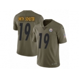 Men Nike Pittsburgh Steelers #19 JuJu Smith-Schuster Limited Olive 2017 Salute to Service NFL Jersey