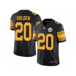 Men Nike Pittsburgh Steelers #20 Robert Golden Limited Black Rush Vapor Untouchable NFL Jersey