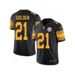 Men Nike Pittsburgh Steelers #21 Robert Golden Black Color Rush Limited Jersey