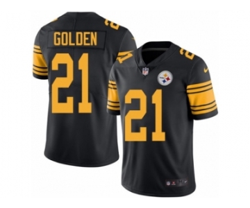 Men Nike Pittsburgh Steelers #21 Robert Golden Black Color Rush Limited Jersey