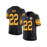 Men Nike Pittsburgh Steelers #22 William Gay Black Color Rush Limited Jersey