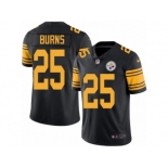 Men Nike Pittsburgh Steelers #25 Artie Burns Black Color Rush Limited Jersey