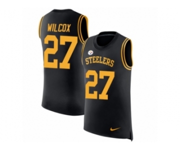 Men Nike Pittsburgh Steelers #27 J.J. Wilcox Black Rush Player Name & Number Tank Top NFL Jersey