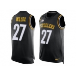 Men Nike Pittsburgh Steelers #27 J.J. Wilcox Limited Black Player Name & Number Tank Top NFL Jersey