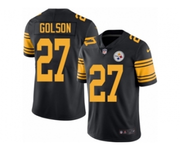 Men Nike Pittsburgh Steelers #27 Senquez Golson Black Color Rush Limited Jersey