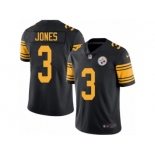 Men Nike Pittsburgh Steelers #3 Landry Jones Black Color Rush Limited Jersey