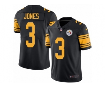 Men Nike Pittsburgh Steelers #3 Landry Jones Black Color Rush Limited Jersey