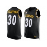 Men Nike Pittsburgh Steelers #30 Daimion Stafford Limited Black Player Name & Number Tank Top NFL Jersey