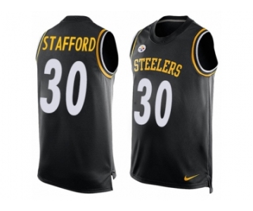 Men Nike Pittsburgh Steelers #30 Daimion Stafford Limited Black Player Name & Number Tank Top NFL Jersey