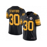 Men Nike Pittsburgh Steelers #30 Daimion Stafford Limited Black Rush Vapor Untouchable NFL Jersey