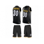 Men Nike Pittsburgh Steelers #30 Daimion Stafford Limited Black Tank Top Suit NFL Jersey