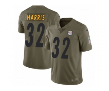 Men Nike Pittsburgh Steelers #32 Franco Harris Limited Olive 2017 Salute to Service NFL Jersey