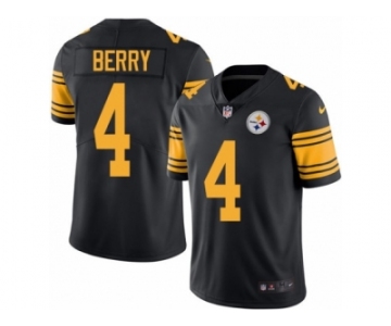 Men Nike Pittsburgh Steelers #4 Jordan Berry Black Color Rush Limited Jersey