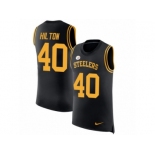 Men Nike Pittsburgh Steelers #40 Mike Hilton Black Rush Player Name & Number Tank Top NFL Jersey