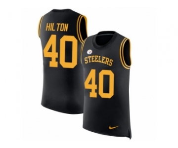 Men Nike Pittsburgh Steelers #40 Mike Hilton Black Rush Player Name & Number Tank Top NFL Jersey