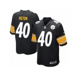 Men Nike Pittsburgh Steelers #40 Mike Hilton Game Black Team Color NFL Jersey